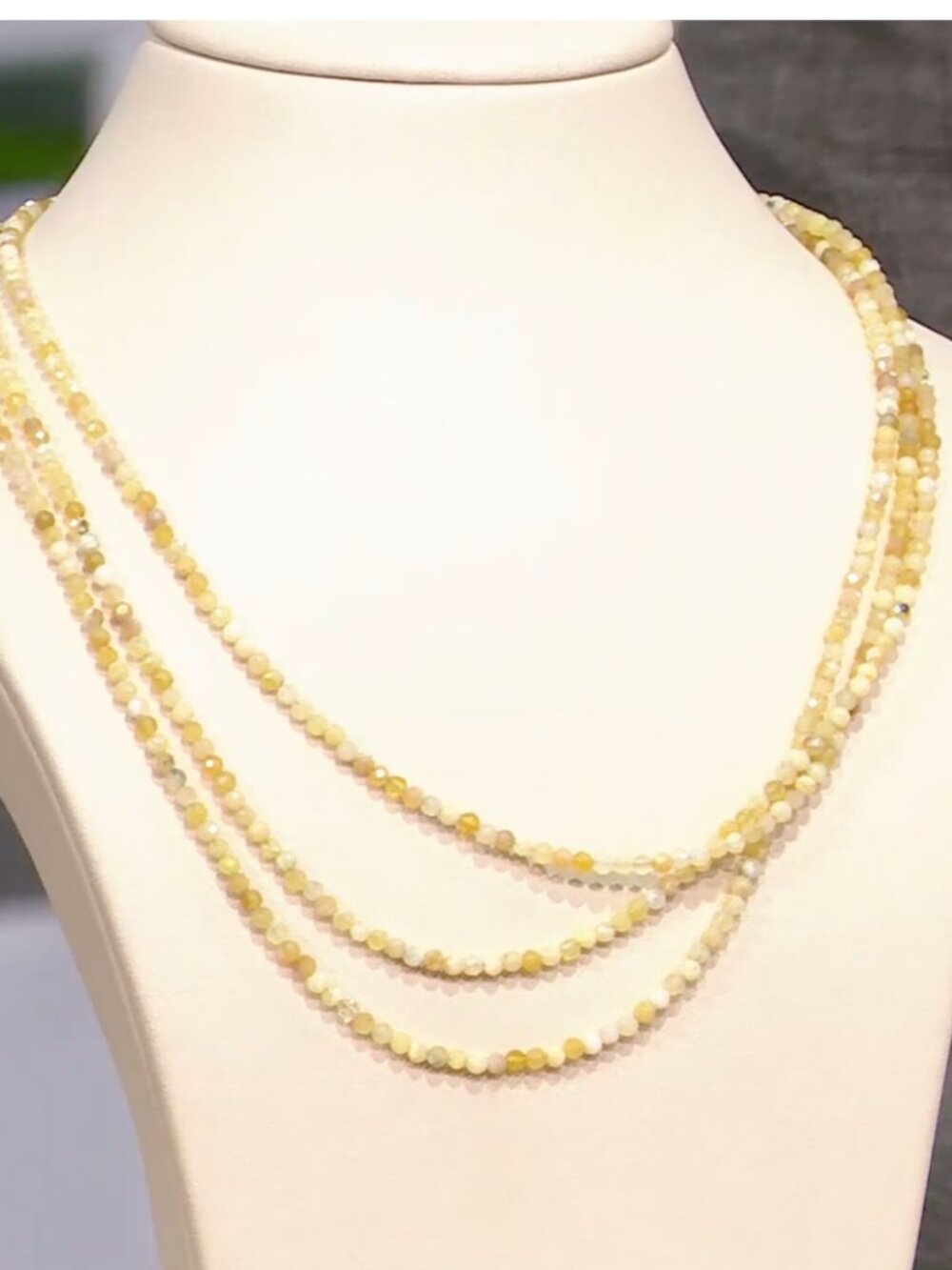 Jay King Sterling Silver South African Yellow Opal 3 Strand Necklace NWT